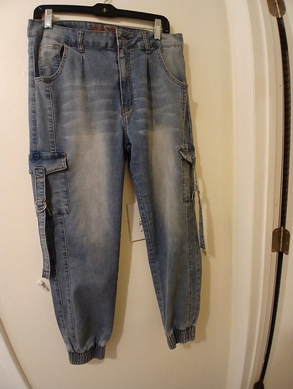 VIP Light Blue Women's Relaxed Cargo Jeans